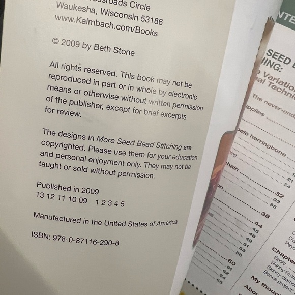 More Seed Bead Stitching Creative Variati by Beth Stone Paperback Art Accesories - Picture 2 of 5